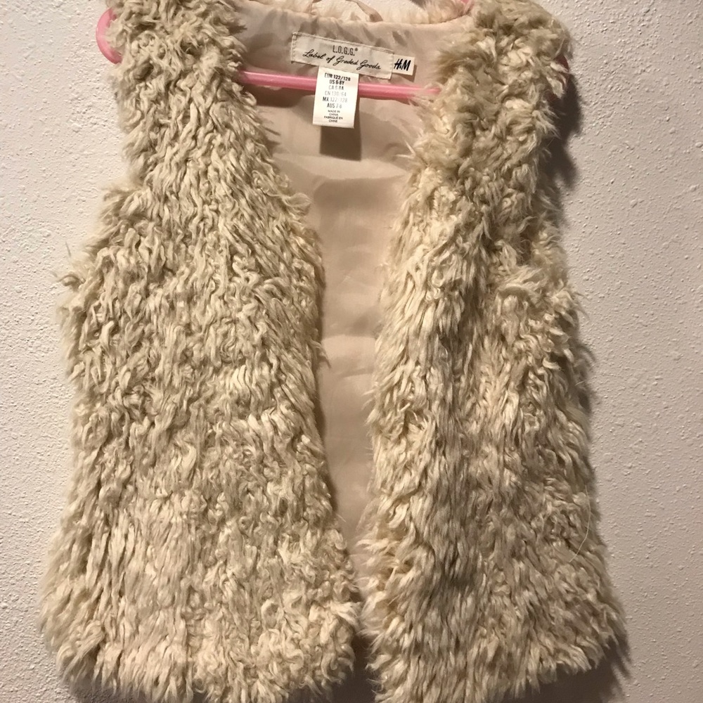 Beautiful girls fur vest